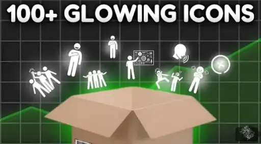 Most viral Glowing icon pack